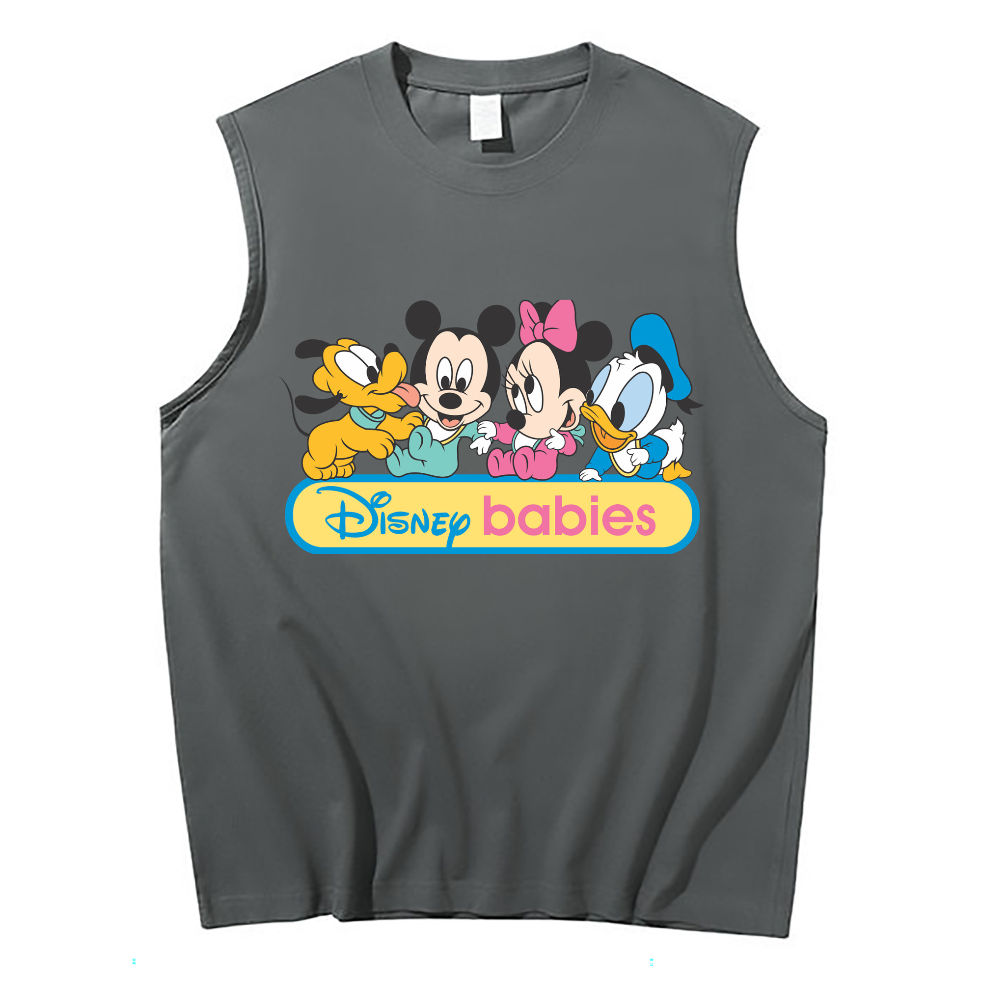 ミッキーマウス Mickey Mouse コットン100％タンクトップ（フロントプリント）